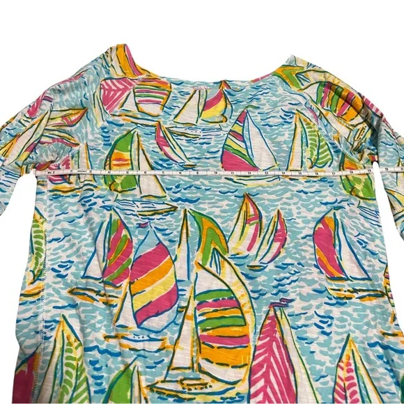 Lilly Pulitzer Colorful Sailboat Print U Gotta Regatta Dress Size Small - Picture 6 of 9